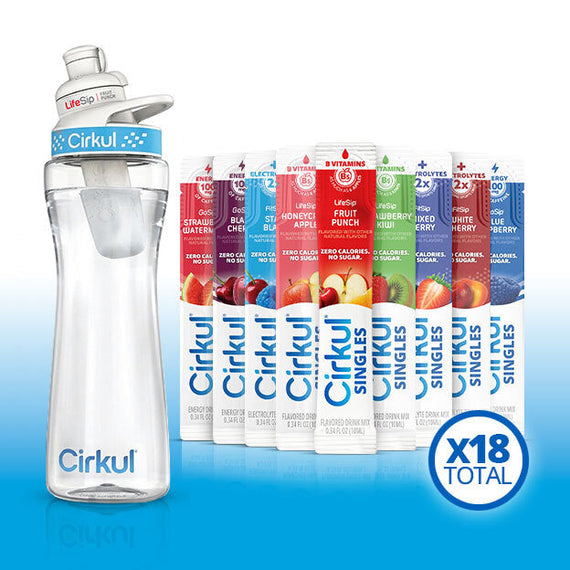 22oz. Plastic Bottle & LifeSip® Fruit Punch V6