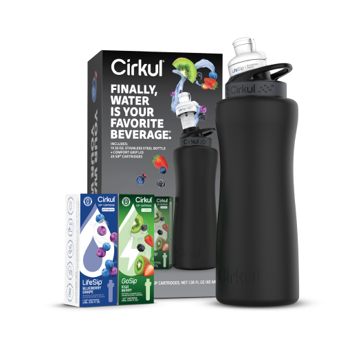 32oz. Matte Black Stainless Steel Bottle Starter Kit B3